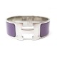 BRACELET HERMES CLIC CLAC H PM 16 CM 20MM EN ACIER PALLADIE & EMAIL VIOLET 595€