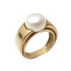 BAGUE OR JAUNE 18 KT PERLE 