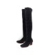 NEUF BOTTES CHRISTIAN LOUBOUTIN CUISSARDES SPIKE 37.5 