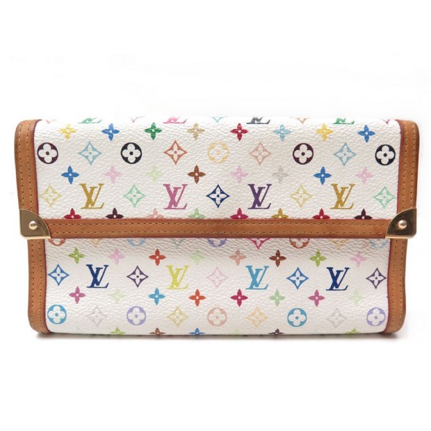 PORTEFEUILLE LOUIS VUITTON TRESOR EN TOILE MONOGRAM MULTICOLORE MURAKAMI 585€