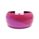 NEUF BRACELET HERMES S 16 CM EN BOIS LAQUE DU VIETNAM FUSHIA & VIOLET + SAC 305€