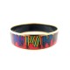 BRACELET HERMES EMAIL IMPRIME 65 MM LES SANGLES DORE ET ROUGE BIJOUX JEWEL 454€