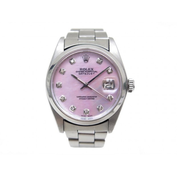 MONTRE ROLEX OYSTER PERPETUAL DATEJUSTE INDEX DIAMANTS 