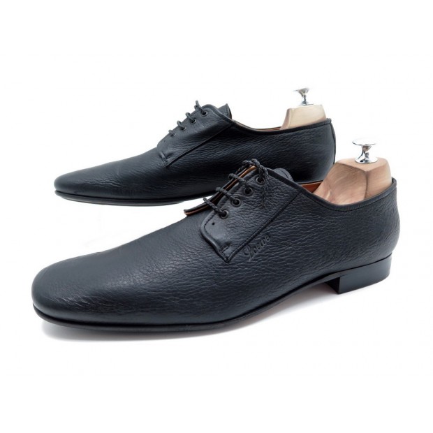 NEUF CHAUSSURES LOEWE DERBY 44 EN CUIR GRAINE NOIR BLACK LEATHER SHOES 590€