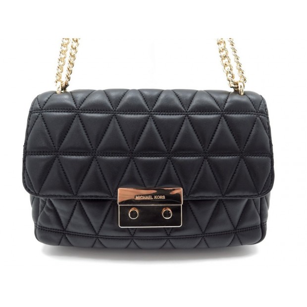 SAC A MAIN MICHAEL KORS SLOAN CUIR NOIR 