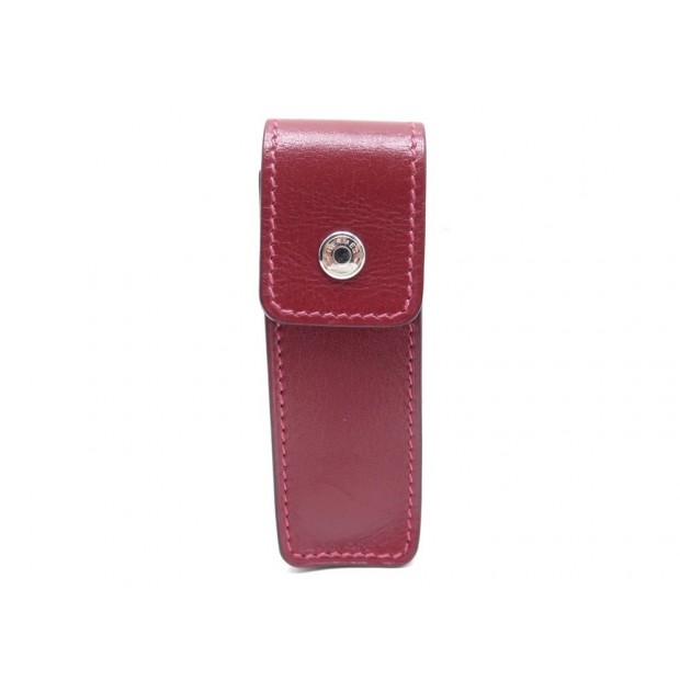 NEUF ETUI A CHEWING GUM ROUGE A LEVRES HERMES EN CUIR BUFFLE LIPSTICK CASE 210€