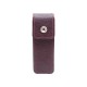 NEUF ETUI A CHEWING GUM ROUGE A LEVRES HERMES CUIR BORDEAUX LIPSTICK CASE 210€