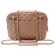 NEUF VINTAGE SAC A MAIN CHANEL CAMERA 30 MATELASSE BANDOULIERE CUIR BEIGE 2890€