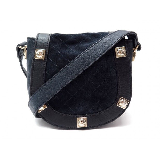 NEUF SAC A MAIN SEE BY CHLOE BANDOULIERE EN DAIM & CUIR BLEU HAND BAG BLUE 385€