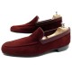 NEUF CHAUSSURES JOHN LOBB TYNE 5.5E 39.5 MOCASSINS EN VEAU VELOURS BORDEAUX 715€