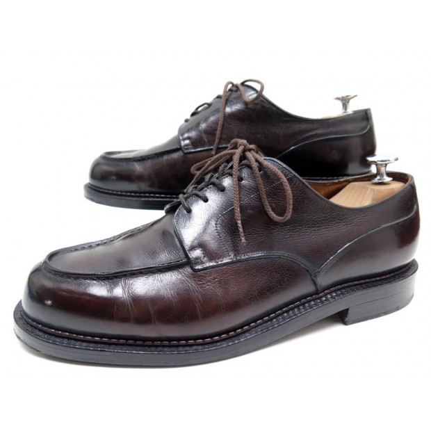 CHAUSSURES JM WESTON LE GOLF 841 7D 41 DERBY EN CUIR MARRON BOITE SHOES 710€