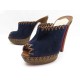 CHAUSSURES CHRISTIAN LOUBOUTIN 36 SANDALES A TALONS EN DAIM BLEU SHOES BLUE 795€