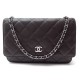 SAC A MAIN CHANEL WALLET ON CHAIN CUIR CAVIAR MARRON POCHETTE BANDOULIERE 