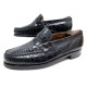 CHAUSSURES JM WESTON 180 6.5E 41 MOCASSINS EN CUIR DE CROCODILE NOIR SHOES 3685€