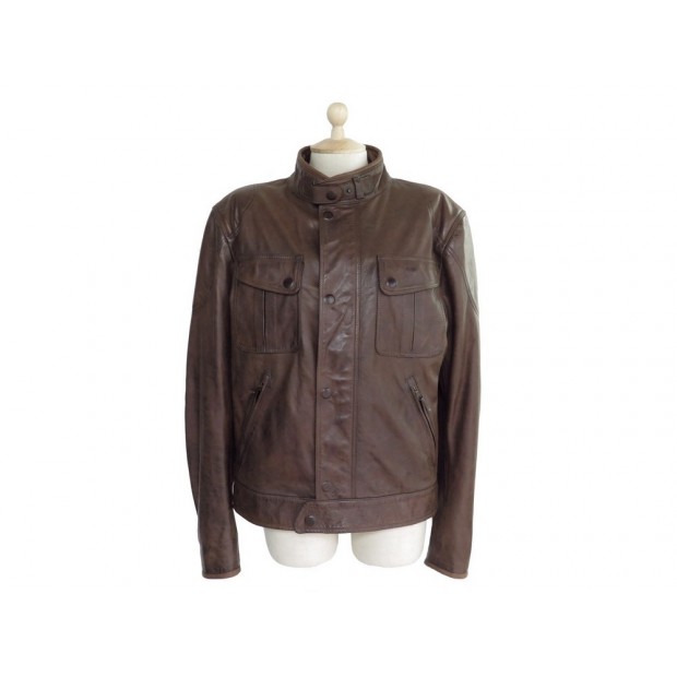 VESTE MATCHLESS 50 XL BLOUSON EN CUIR MARRON DE MOTO MOTARD LEATHER JACKET 1500€