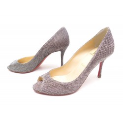 NEUF CHAUSSURES CHRISTIAN LOUBOUTIN YOOTISH 85 GLITTER CHAIN 38 + BOITE SAC 560€