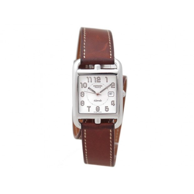 MONTRE HERMES CAPE COD DOUBLE TOUR GM CC1.710 40 MM AUTOMATIQUE ACIER CUIR 3500€