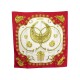 FOULARD HERMES LES CAVALIERS D'OR SOIE ROUGE RYBALTCHENKO CARRE SCARF 360€