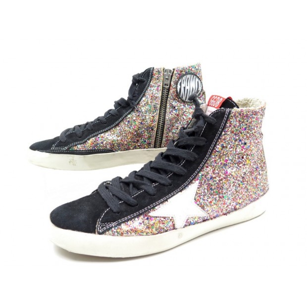 CHAUSSURES BASKETS GOLDEN GOOSE FRANCY 39 EN CUIR PAILLETTES MULTICOLORES 375€