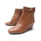 NEUF CHAUSSURES FENDI GOLDMINE 41 IT 42 FR BOTTINES COMPENSES CUIR BOOTS 890€