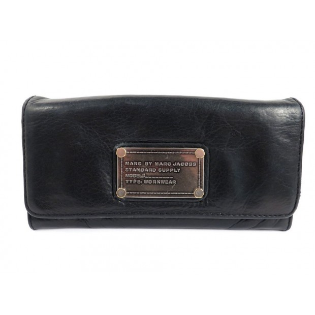 PORTEFEUILLE MARC BY MARC JACOBS EN CUIR NOIR 