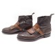 NEUF CHAUSSURES BOTTINES SANTONI COLIN 14579 9.5 IT 44 FR EN CUIR BOOTS 699€