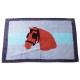 DRAP DE BAIN HERMES TETE DE CHEVAL SERVIETTE DE PLAGE VIOLET HORSE TOWEL 420€