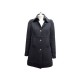 MANTEAU LONG CHANEL P236635 REDINGOTE OFFICIER T 38 M EN LAINE NOIRE COAT 5700€