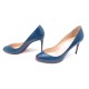 CHAUSSURES ESCARPINS CHRISTIAN LOUBOUTIN CUIR BLEU 