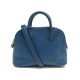 NEUF SAC A MAIN HERMES MINI BOLIDE BUGATTI EN CUIR SWIFT BLEU BANDOULIERE 