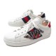 CHAUSSURES GUCCI ACE SERPENT BRODE 460203 40 IT 41 FR BASKETS CUIR SNEAKERS 850€