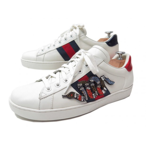 chaussures gucci ace serpent brode 