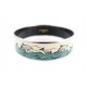 BRACELET HERMES EN EMAIL IMPRIME LARGE 65 MM DAUPHINS DOLPHIN ENAMEL JEWEL 454€