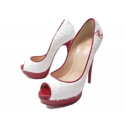 NEUF CHAUSSURES CHRISTIAN LOUBOUTIN LADY PEEP TOWEL 39