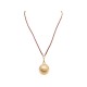 NEUF COLLIER HERMES PENDENTIF GLOBE ETOILE PILULIER 60 CM EN METAL DORE NECKLACE