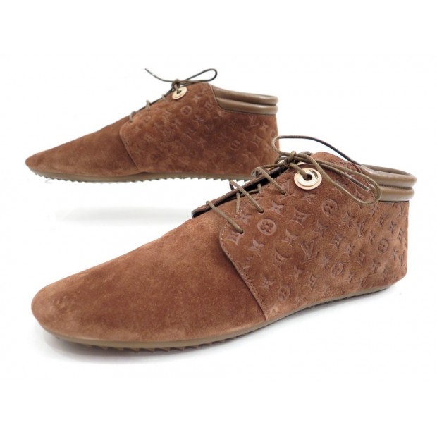 NEUF CHAUSSURES BASKET LOUIS VUITTON DAIM MARRON 