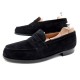 CHAUSSURES JM WESTON 180 MOCASSINS 9D 43.5 EN DAIM NOIR DEER LOAFER SHOES 590€