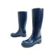 NEUF BOTTES LOUIS VUITTON SPLASH FLAT HIGH BOOT 40 CAOUTCHOUC BLEU BOOTS 460€