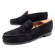 CHAUSSURES JM WESTON 180 MOCASSINS 8D 42.5 EN DAIM NOIR DEER LOAFER SHOES 675€