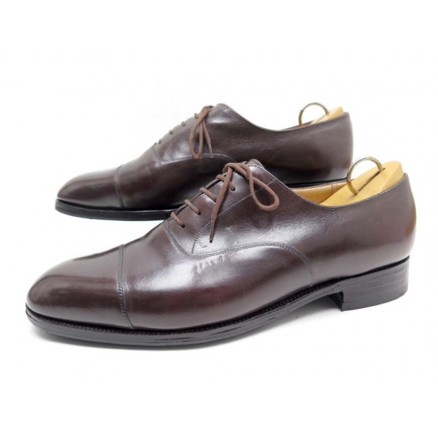 CHAUSSURES JM WESTON 300 RICHELIEU BOUT DROIT 8E 42 LARGE EN CUIR SHOES 690€