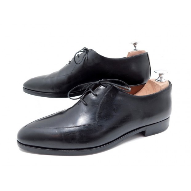 CHAUSSURES BERLUTI RICHELIEU 3 OEILLETS 7 41 EN CUIR NOIR BLACK SHOES 1430€