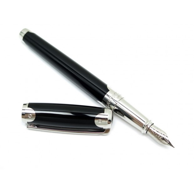 NEUF STYLO PLUME ST DUPONT LIGNE D ELYSEE 410677 LAQUE DE CHINE NOIRE PEN 610€