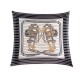 FOULARD HERMES BRIDES DE GALA BAYADERE CARRE 90 JERSEY DE SOIE NOIRE SCARF 575€