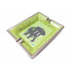 NEUF CENDRIER HERMES VIDE POCHE ELEPHANT EN PORCELAINE VERTE ASHTRAY 520€