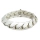 NEUF BRACELET HERMES PRINTEMPS GOURMETTE 21CM EN ARGENT MASSIF 915 155 GR SILVER