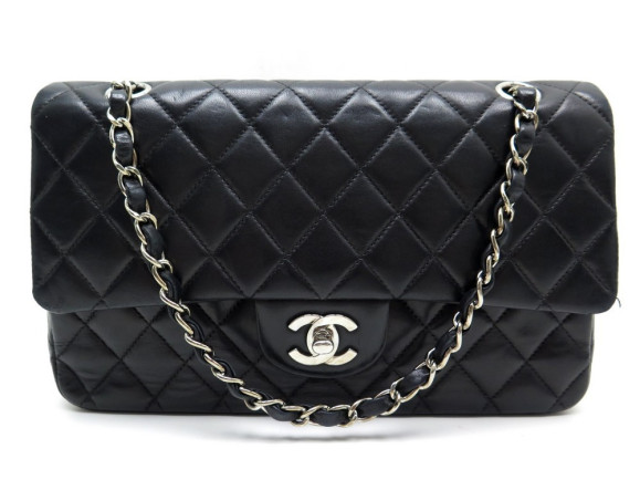 sac a main chanel timeless classique en cuir noir