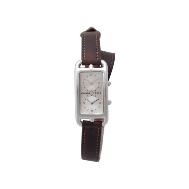 MONTRE HERMES CAPE COD DEUX ZONES CC3.210 ACIER 