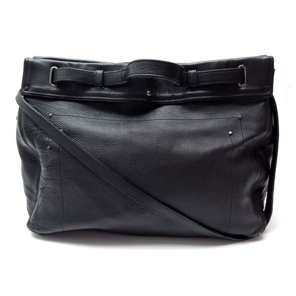 sac a main jerome dreyfuss carlos en cuir noir black