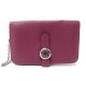 PORTE CARTES HERMES DOGON CUIR TAURILLON CLEMENCE ROSE FUCHSIA CARD HOLDER 1100€