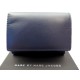 NEUF PORTEFEUILLE MARC JACOBS PORTE CARTES CUIR BICOLORE BLEU BEIGE WALLET BOITE